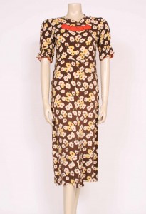 Crepe pansy dress from Prim Vintage Fashion, £145