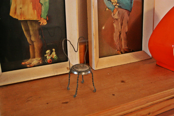 Little chair James made me from Champagne cork cage