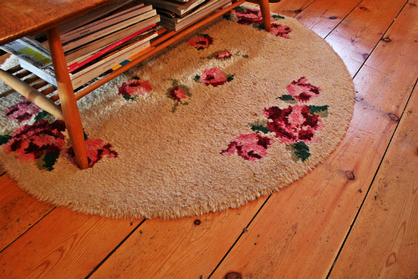 1950's rug under our Ercol coffee table