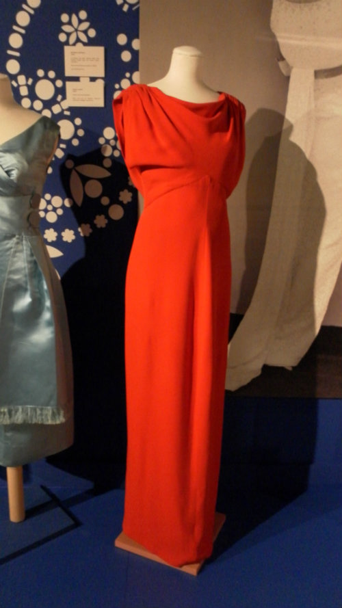 Hardy Amies, scarlet crepe evening dress, , 1980 – The Prim Girl